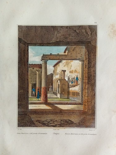 Stampa antica pompei casa - pompei,