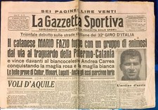 GAZZETTA DELLO SPORT 1949 FAUSTO COPPI VITTORIOSO SALERNO GIRO D'ITALIA BARTALI