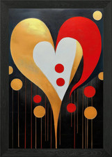 Quadro astratto cuore quadro