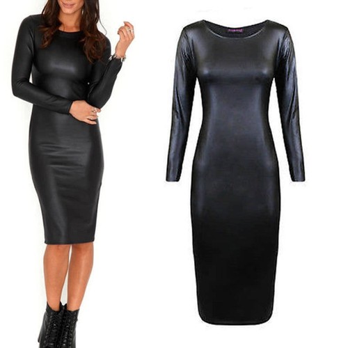 Originale nero pelle vestito - pelle,
