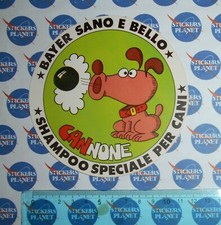 ADESIVO STICKER AUTOCOLLANT VINTAGE CANNONE SHAMPOO PER CANI ANNI '80 1