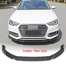 Pour Audi A4 S4 B9 S-line Spoiler Lèvre Lame Carbone Style Jupe Pare-Choc Avant