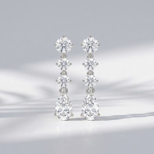Orecchini oro bianco kt - orecchini,