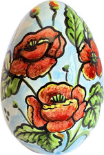 ?? Uovo in ceramica dipinto a
