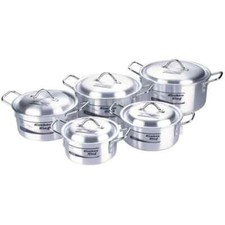 KitchenKing Casseruola Grande Alluminio Stock Pentola Padella Bollente Zuppa Cottura