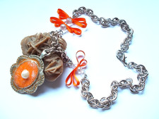 Collana con cammeo in fimo con