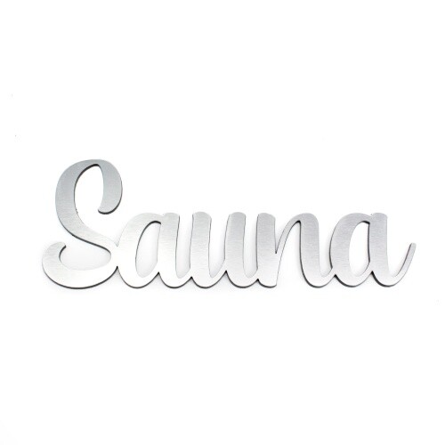 Targa porta sauna scritta