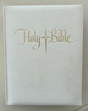 Vtg Family Bible Catholic New American Bible Illus White 70s Records Confraterni
