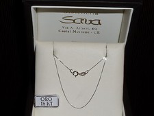 Collana girocollo veneziana in oro bianco 750 18 kt grammi 0.7/0.8 cm 45 NUONA