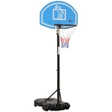 HOMCOM Canestro Basket Altezza Regolabile 197.5-254cm Base con Ruote e Tabellone