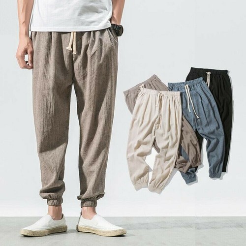 Pantaloni uomo lino coulisse