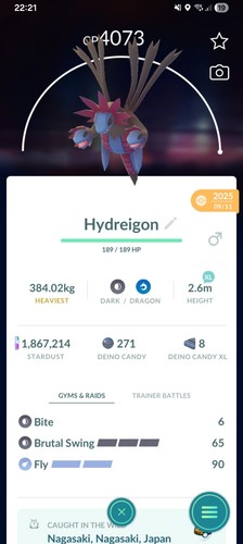 Hydreigon pokemon lv50 con - pokemon,
