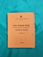Vocabolario Piccolo tascabile Italiano-Romeno 1943
