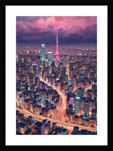 Epic tokyo skyline poster arte - epic,