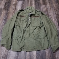 Giacca da campo vintage 1968 esercito M-65 con cappuccio epoca Vietnam regolare piccola "Garvin"