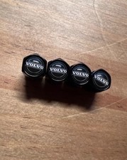 COPRIVALVOLA PNEUMATICI TAPPI VALVOLA IN ALLUMINIO NERI PER VOLVO 4 Pezzi