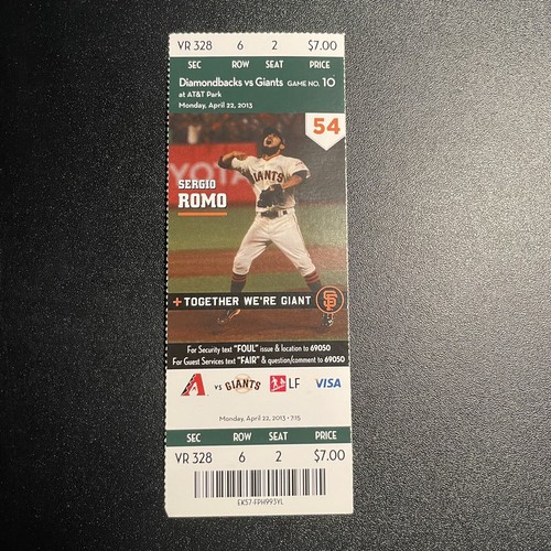 Biglietto giants - giants, vs