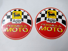 AGIP FORMULA MOTO -- LOTTO 2 ADESIVI TONDI CON VELINA