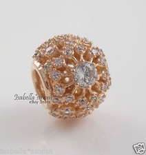 Interno Radiance 100% Autentico Pandora Rosa Placcato Oro 781370CZ Charm Nuovo W