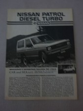 *ADVERTISING PUBBLICITA' NISSAN PATROL DIESEL TURBO - 1986 VEDI ALTRE