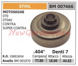 Pignone campana frizione