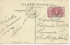 1913 SENEGAL POSTA ITALIANA BARCA A VELA DUCA D'AOSTA SU CARTOLINA DAKAR AL CILE