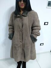 cappotto shearling montone donna taglia 44  elegante ottimo griggio