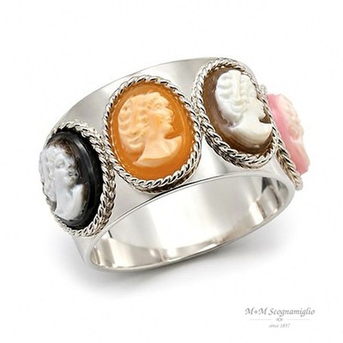 Anello fascia argento - argento, con