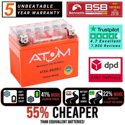 Batteria moto ytx4l - batteria, atom