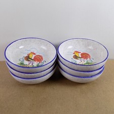 6 zuppiere Positano ceramica italiana 7,5" gallo pollo dipinte a mano