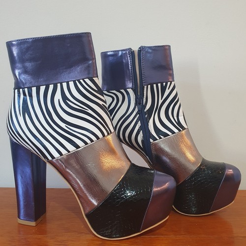 Stivali platform patchwork