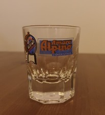 1x bicchiere vintage vetro shot Amaro Alpino Breweriana pub liquore bar glass