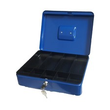 Cassetta di sicurezza portavalori con scomparti porta banconote/monete 30x24x9