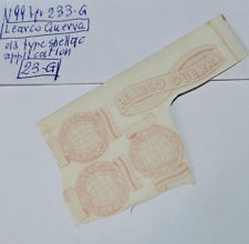 LEARCO GUERRA DECALCOMANIE APPLICAZIONE MOLTO VECCHIE 4 ARTICOLI DECALCOMANIE BICI