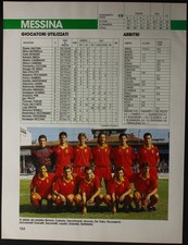 CALCIO POSTER MESSINA SERIE B 1991-1992 GUERIN SPORTIVO VINTAGE FOOTBALL