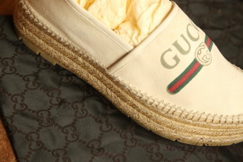 Gucci mocassini tela - gg, in