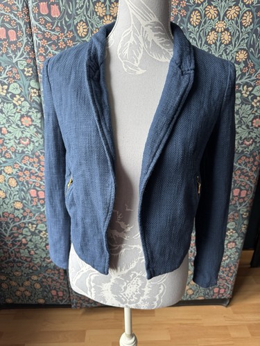 Giacca corta zara blu elegante - corta,