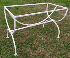 BASE SUPPORTO TAVOLO cm 60X120 DA ESTERNO GIARDINO IN VERO FERRO BATTUTO A MANO