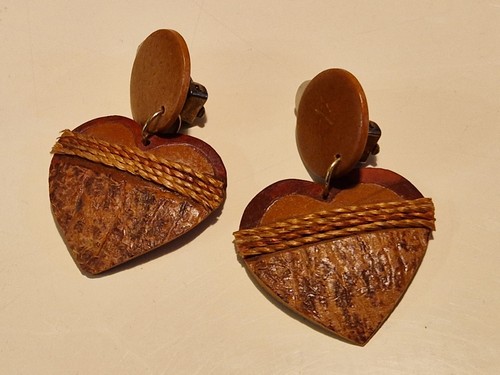 Orecchini artigianali legno - artigianali,