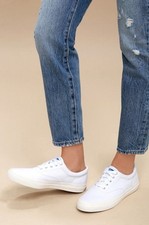 Keds Anchor Canvas Sneaker Donna Taglia 6,5 Bianco, Retrò Vintage, Nuovo