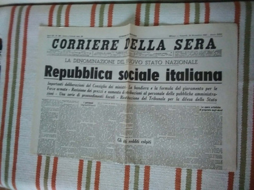 Replica giornale corriere - replica, sera