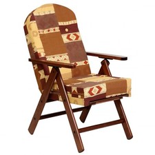 POLTRONA SEDIA RELAX POGGIAPIEDI TESSUTO LEGNO FAGGIO IMBOTTITA RECLINABILE SOFT