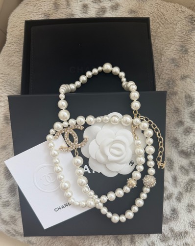 Collana chanel perle cristallo - chanel,