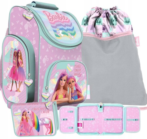 Zaino scuola barbie set - barbie,