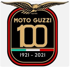 adesivo vinile Moto Guzzi  52 mm x 55 mm Centenario ottima qualità