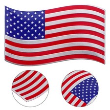  2 pezzi bandiera americana decalcomanie per auto in metallo adesivi