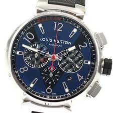 LOUIS VUITTON Tambour Q102V Cronografo Quadrante Blu-Nero Automatico Uomo_916637