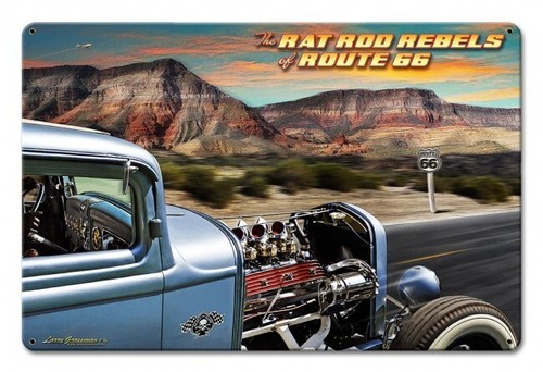 Insegna latta rat rod - latta,