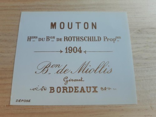 étiquette vin chateau - , mouton