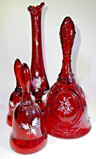 Fenton Ruby Collection 3 BELLS